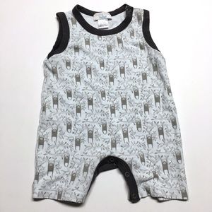 Feather Baby Pima Cotton Boy Romper 3-6 Months